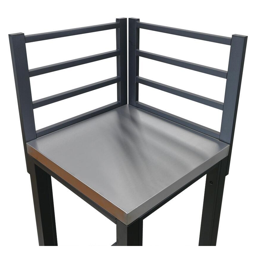Outdoor corner module 47x47x123 cm black/stainless steel