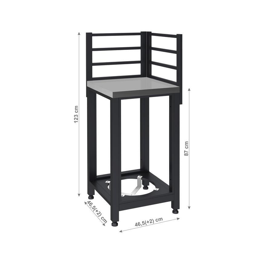 Outdoor corner module 47x47x123 cm black/stainless steel