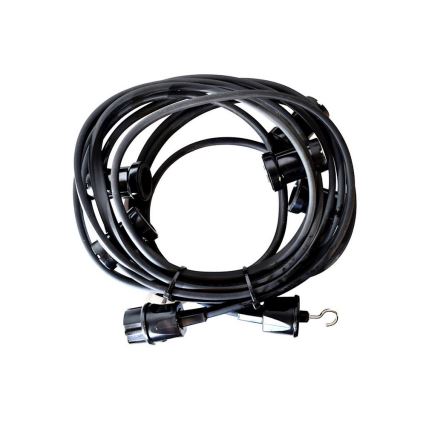 Outdoor decorative chain GARLAND 12 m 10xE27/15W/230V IP44