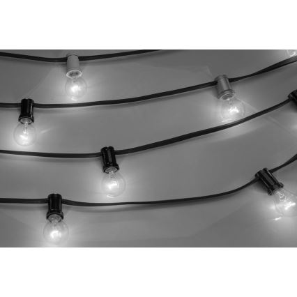 Outdoor decorative chain GARLAND 12 m 10xE27/15W/230V IP44