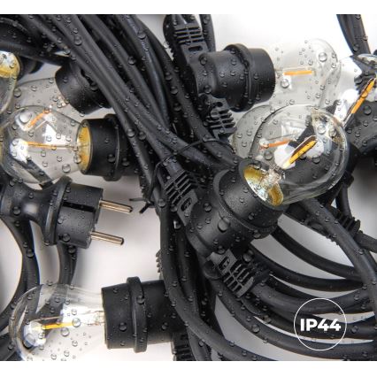 Outdoor decorative chain MIMOSA 10xE27/1,3W/230V IP44 10 m