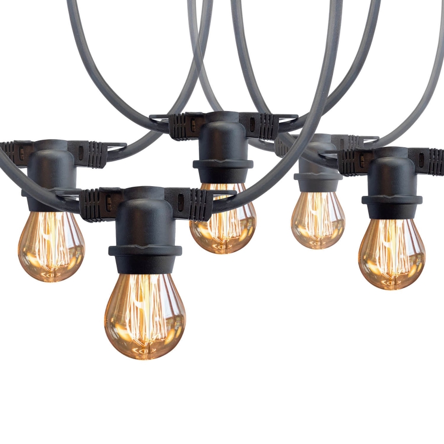 Outdoor decorative chain MIMOSA 10xE27/1,3W/230V IP44 10 m