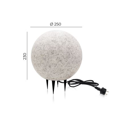 Outdoor decorative light GARDEN BALL 1xE27/40W/230V IP65 d. 25 cm