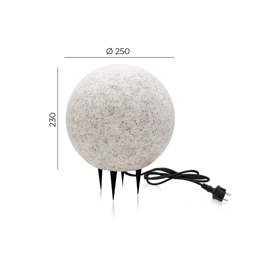 Outdoor decorative light GARDEN BALL 1xE27/40W/230V IP65 d. 25 cm