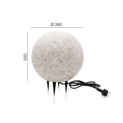 Outdoor decorative light GARDEN BALL 1xE27/40W/230V IP65 d. 28 cm
