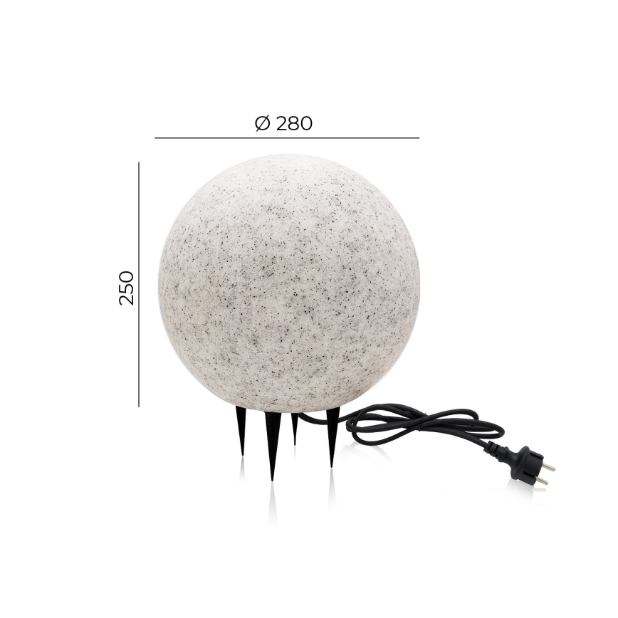 Outdoor decorative light GARDEN BALL 1xE27/40W/230V IP65 d. 28 cm