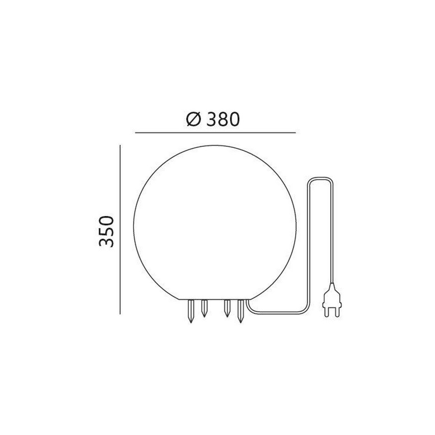 Outdoor decorative light GARDEN BALL 1xE27/40W/230V IP65 d. 38 cm