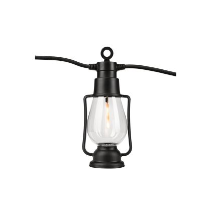 Outdoor decorative string lights GIRLANDA, 10 LEDs, 10 m, IP44, warm white