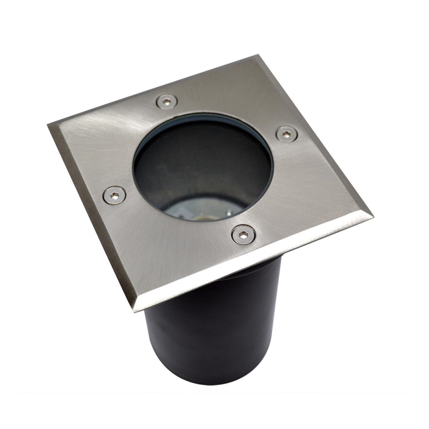 Outdoor driveway light 1xGU10/35W/230V IP44 matte chrome