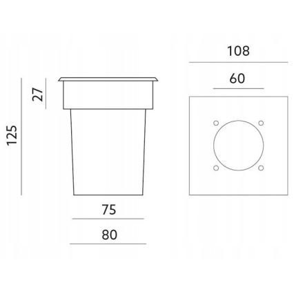 Outdoor driveway light ENTRADA1 1xGU10/50W/230V IP65
