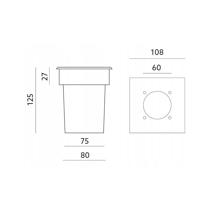 Outdoor driveway light ENTRADA1 1xGU10/50W/230V IP65
