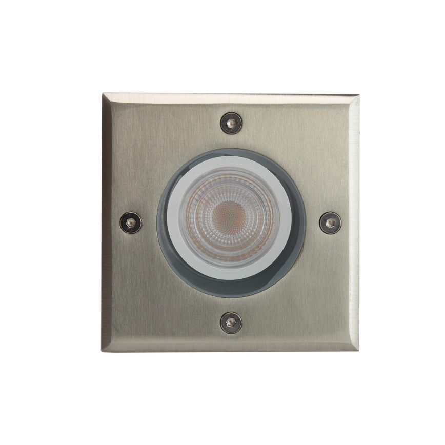 Outdoor driveway light LUKKA CONNECT 1xGU10/4W/230V IP67 matte chrome angular