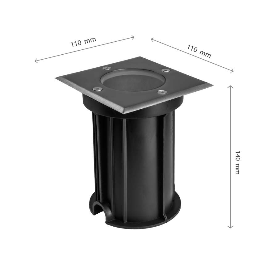 Outdoor driveway light LUKKA CONNECT 1xGU10/4W/230V IP67 matte chrome angular