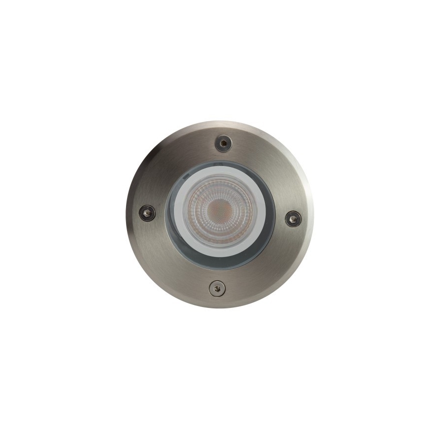 Outdoor driveway light LUKKA CONNECT 1xGU10/4W/230V IP67 matte chrome round