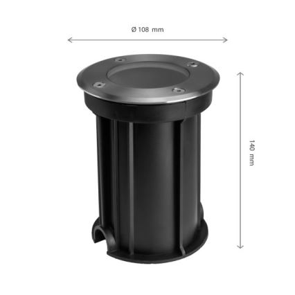 Outdoor driveway light LUKKA CONNECT 1xGU10/4W/230V IP67 matte chrome round