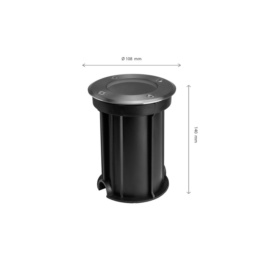 Outdoor driveway light LUKKA CONNECT 1xGU10/4W/230V IP67 matte chrome round