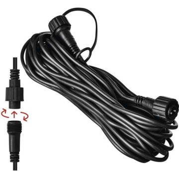 Outdoor extension cable for connecting chains, 10 m, IP44, black
