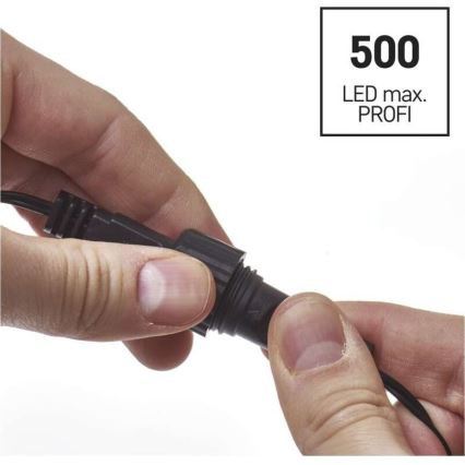 Outdoor extension cable for connecting chains, 10 m, IP44, black