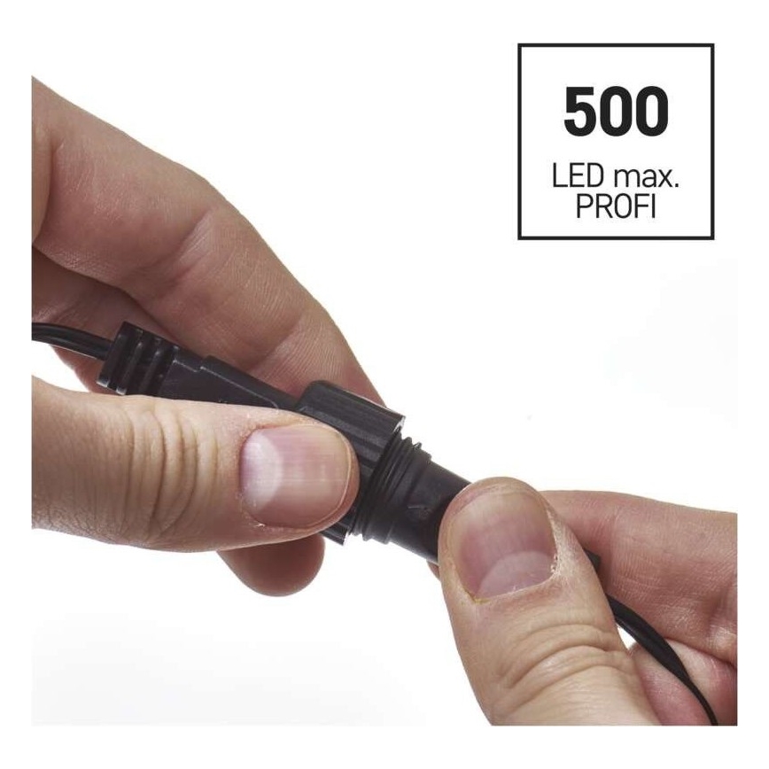 Outdoor extension cable for connecting chains, 10 m, IP44, black