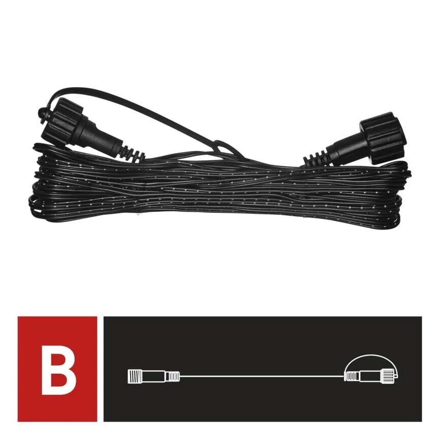 Outdoor extension cable for connecting chains 10 m IP44
