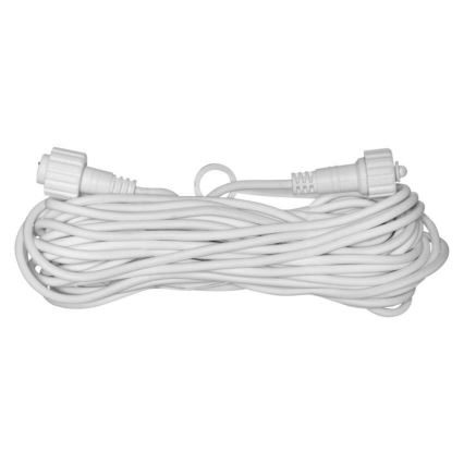 Outdoor extension cable for linking string lights, 10 m, IP44, white