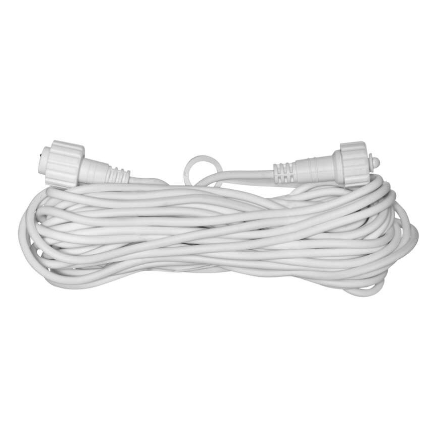 Outdoor extension cable for linking string lights, 10 m, IP44, white