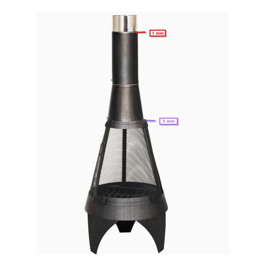 Outdoor Fireplace COLORADO MESH 160 cm