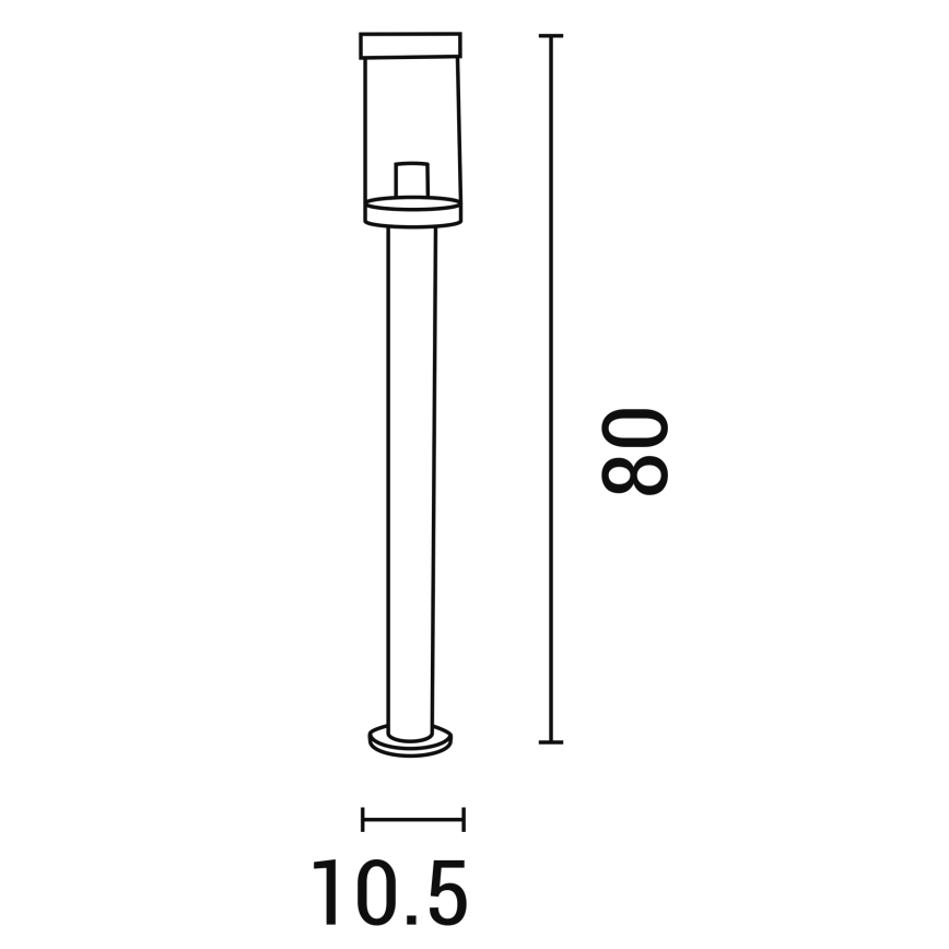 Outdoor lamp 1xE27/15W/230V 80 cm IP44 black