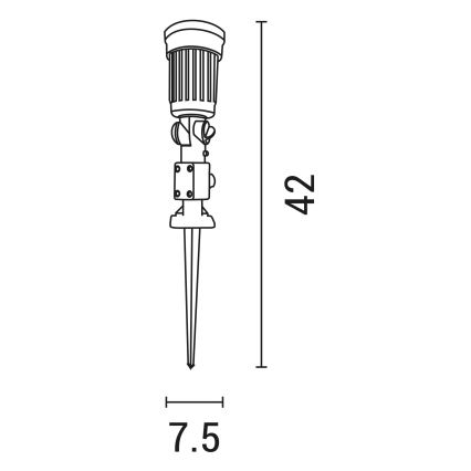 Outdoor lamp 1xE27/15W/230V IP44 black