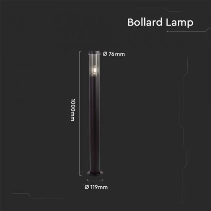 Outdoor lamp 1xE27/18W/230V IP44 100 cm