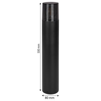 Outdoor lamp 1xE27/40W/230V IP44 50 cm black/smoked