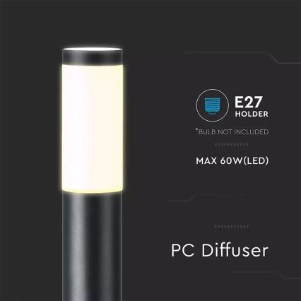 Outdoor lamp 1xE27/60W/230V IP44 110cm black