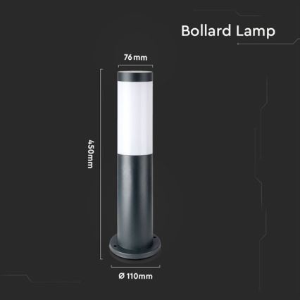 Outdoor lamp 1xE27/60W/230V IP44 45cm anthracite