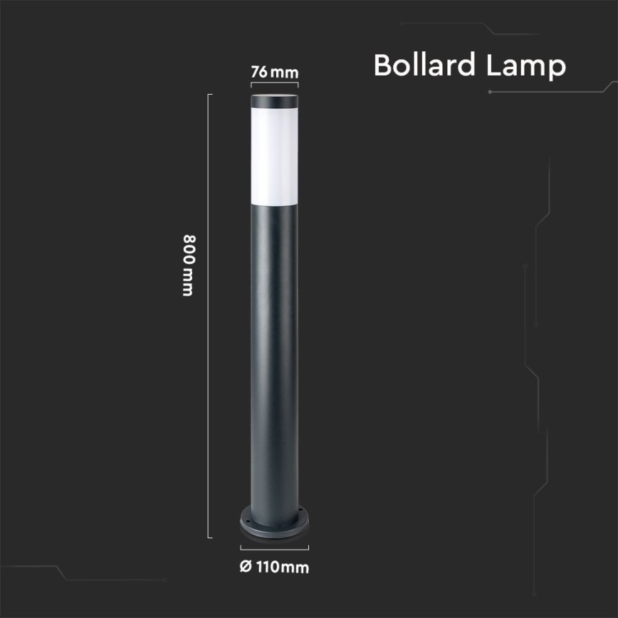 Outdoor lamp 1xE27/60W/230V IP44 80cm anthracite