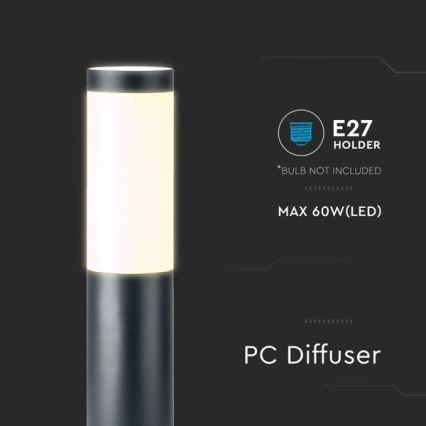 Outdoor lamp 1xE27/60W/230V IP44 80cm black