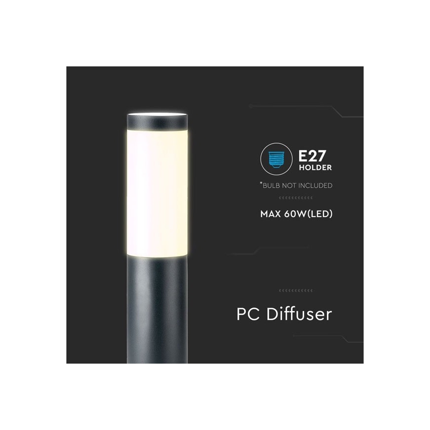 Outdoor lamp 1xE27/60W/230V IP44 80cm black