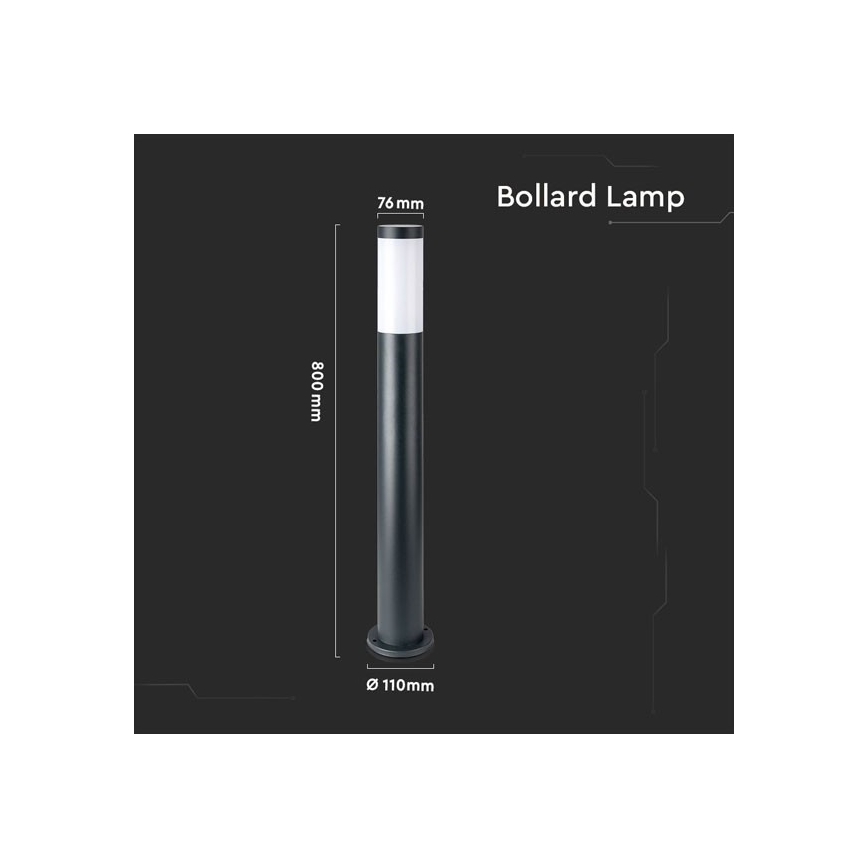 Outdoor lamp 1xE27/60W/230V IP44 80cm black