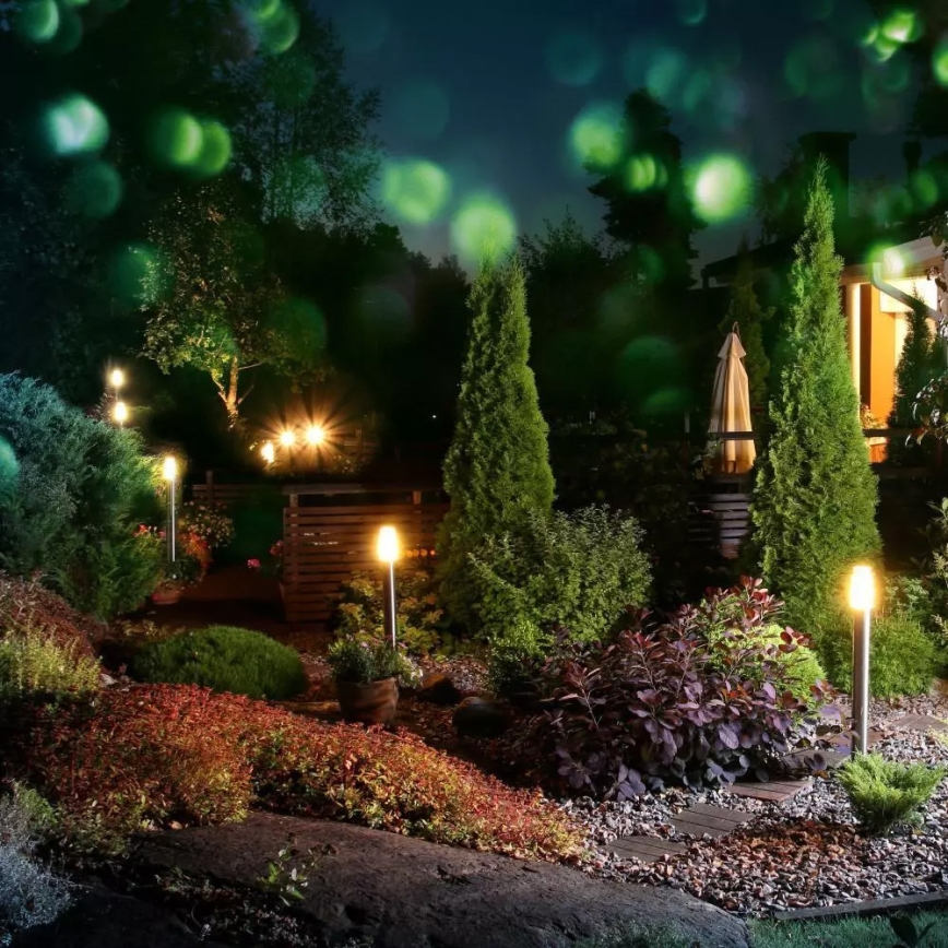 Outdoor lamp 1xE27/60W/230V IP44 80cm matte chrome