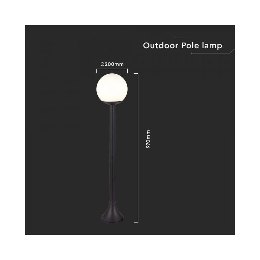 Outdoor lamp 1xE27/60W/230V IP44 97 cm black