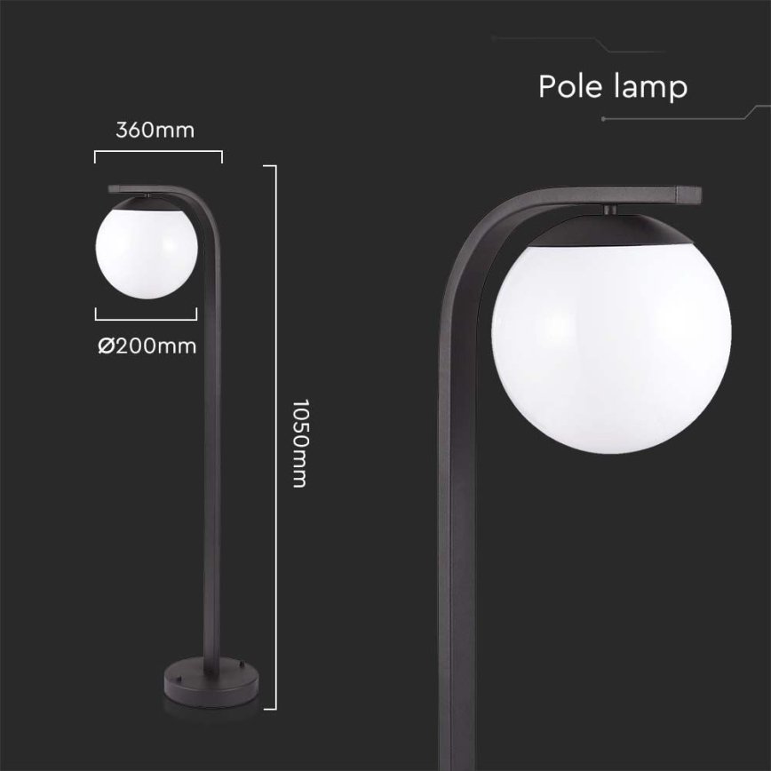 Outdoor lamp 1xE27/60W/230V IP44 black