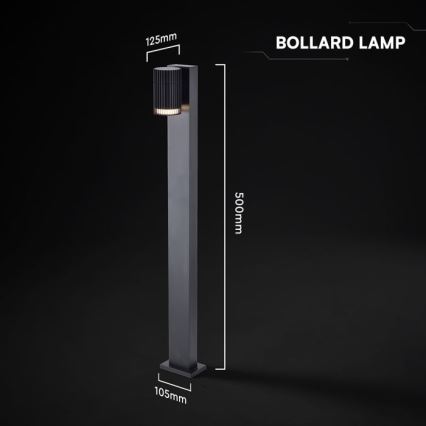 Outdoor lamp 1xGU10/10W/230V IP44 50 cm black