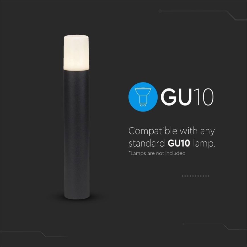 Outdoor lamp 1xGU10/35W/230V IP54 50 cm black