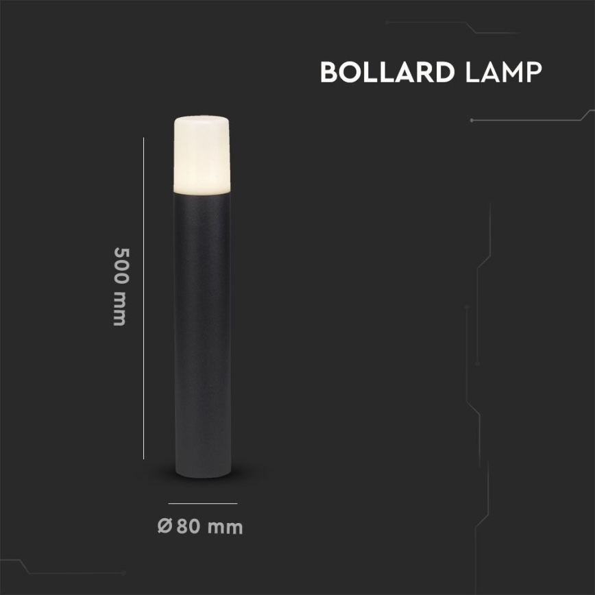 Outdoor lamp 1xGU10/35W/230V IP54 50 cm black
