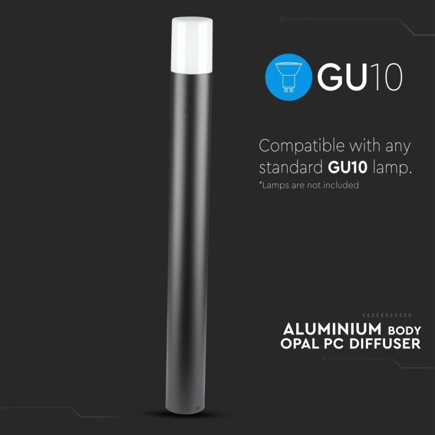 Outdoor lamp 1xGU10/35W/230V IP54 80 cm black