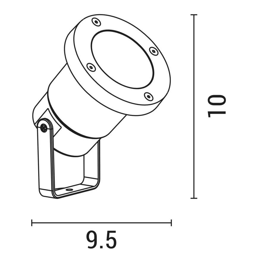 Outdoor lamp 1xGU10/5W/230V IP65 black
