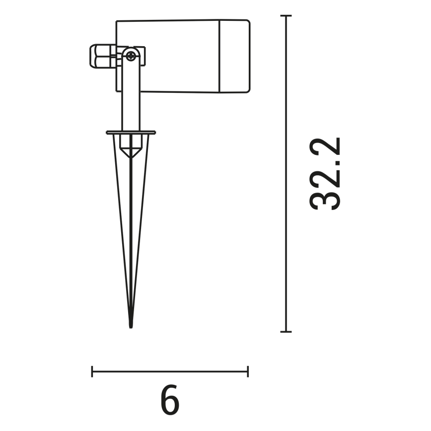 Outdoor lamp 1xGU10/5W/230V IP65 grey