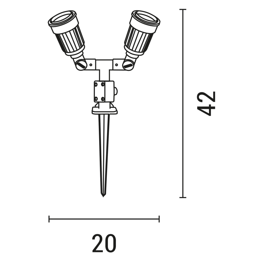 Outdoor lamp 2xE27/15W/230V IP44 black