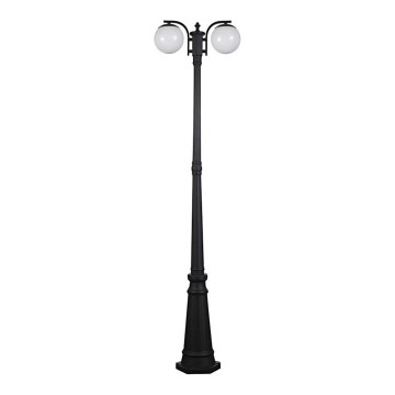 Outdoor lamp 2xE27/60W/230V IP44 199 cm black