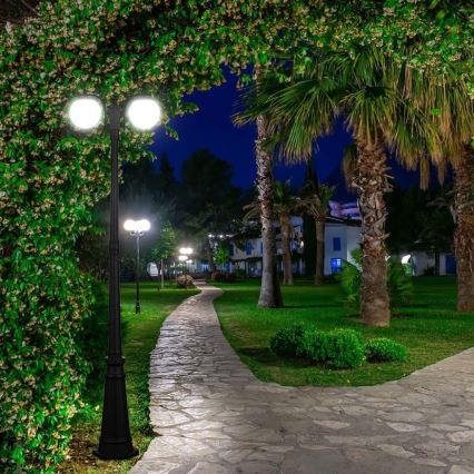 Outdoor lamp 2xE27/60W/230V IP44 199 cm black