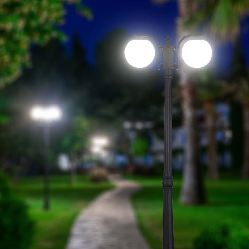 Outdoor lamp 2xE27/60W/230V IP44 199 cm black